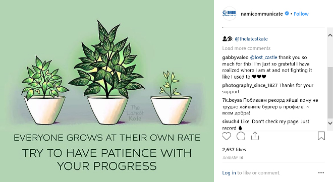 Instagram Accounts to Follow for Your Mental Health Photo Credit: by @NamiCommunicate from Instagram