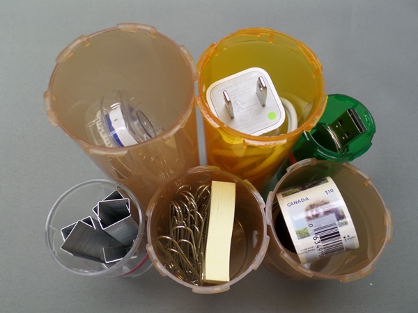 Recycling Prescription Bottles for Organizing Stationery Items Recycling Prescription Bottles for Organizing Stationery Items | Photo by Tiffany