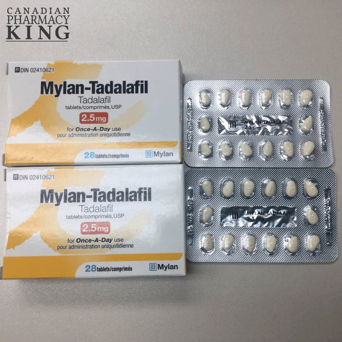 Tadalafil 2.5mg once a day