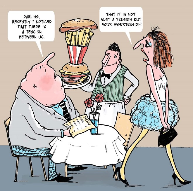 Canadian Pharmacy cartoon: Tension or Hypertension?